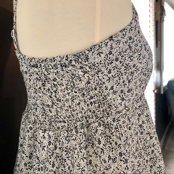 New Black & White Floral Multi Tiered Dress Size M - Picture 9 of 15